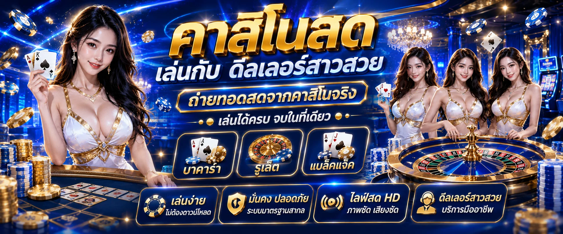 คาสิโนออนไลน์ AMAZING168 บาคาร่าสด รูเล็ต ไฮโล ค่ายดัง